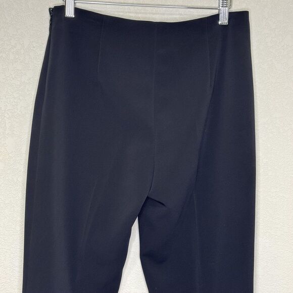 Elie Tahari Pants Womens 6 Black Ankle Slim Tapered Side Zip Triacetate Blend - Picture 7 of 12